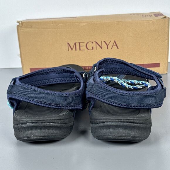 MEGNYA Turquoise Black Hiking Sandals - Picture 7 of 11